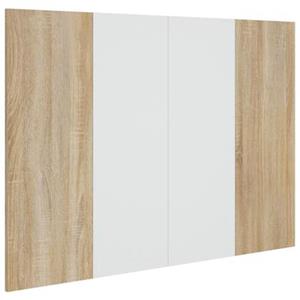 vidaXL Kopfteil Weiß und Sonoma-Eiche 120x1,5x80 cm Holzwerkstoff 