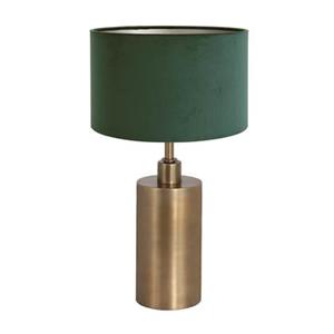 Steinhauer Tischleuchte Brass in Bronze und Grün E27 340x300mm