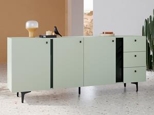 Mobistoxx Dressoir COLORUS 3 deuren 3 lades salie groen