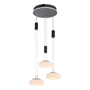 PAUL NEUHAUS Smart hanglamp zwart 3-lichts met afstandsbediening - Loena