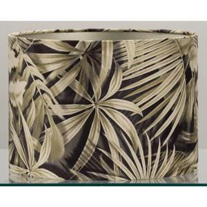 Light & Living Kap Cilinder Palm - antraciet/groen velours - 21xØ30 cm