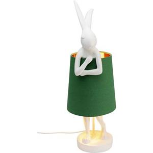 Kare Design Tafellamp Animal Rabbit White Green 68cm