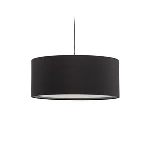 kavehome Lampenschirm für Deckenleuchte Santana in Schwarz mit Diffusor in Weiß ø 50 cm - Kave Home