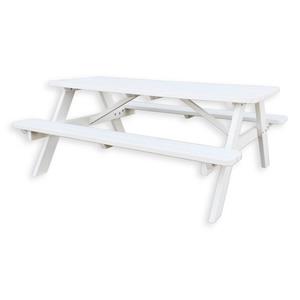 Thuishout Picknicktafel Deluxe 180 x 70 cm - Wit