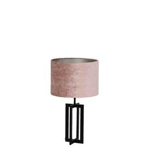 Light & Living Tafellamp Mace/Gemstone - Zwart/Oud roze - Ø30x56cm