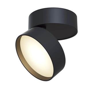 Moderne schwarze runde Deckenleuchte mit verstellbarem LED-Licht Onda Maytoni