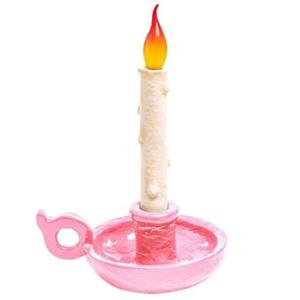 Seletti LED-Deko-Tischlampe Grimm Bugia in Kerzenform pink