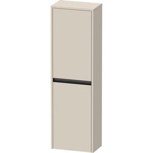 Duravit Ketho.2 Halfhoge kast 40x24x132cm 2 Linksdraaiende deuren Spaanplaat Taupe Mat K21319L83830000