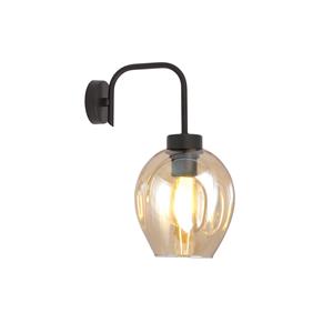 EMIBIG LIGHTING Wandlamp Lukka, 1-lamp, zwart/amber