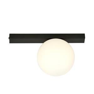 EMIBIG LIGHTING Plafondlamp Fit, zwart/opaal, 1-lamp