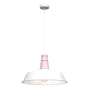 Eko-Light Hanglamp Enzo, industriële look, wit/pink