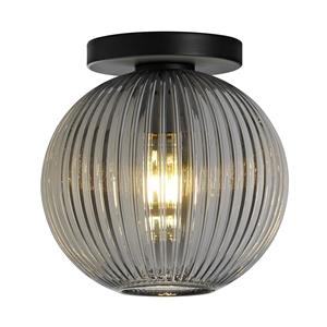 B-Leuchten Plafondlamp loft van rookglas, 1-lamp, rond
