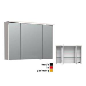 LOMADOX Spiegelschrank Badezimmer SEVILLA-66 in weiß Glanz mit LED Beleuchtung, B/H/T: ca. 102,5/72/26,5 cm