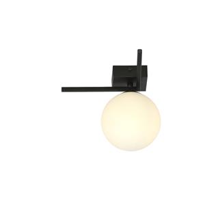 Euluna Plafondlamp Imago 1G, 1-lamp, zwart/opaal