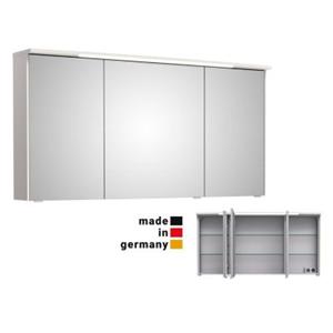 LOMADOX Spiegelschrank Badezimmer SEVILLA-66  in weiß Glanz mit inkl. LED Beleuchtung, B/H/T: ca. 142,5/72/17 cm