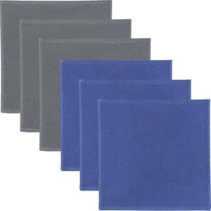 Erwin Müller Spültuch 2-farbig im 6er-Pack Baumwolle blau/grau