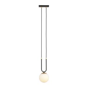 EMIBIG LIGHTING Hanglamp Glam, zwart/opaal, 1-lamp
