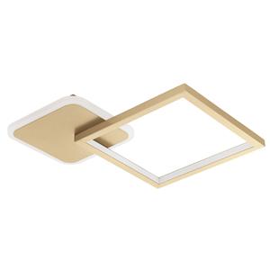EGLO LED-Deckenleuchte Gafares mit Remote eckig gold
