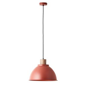 Brilliant Hanglamp Erena met houtdetail, rood