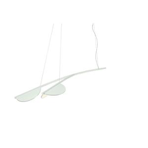 Flos Almendra Organic S2 Y Short Pendelleuchte / LED - L 132,58 cm / 2 drehbare Diffusoren -  - Weiß