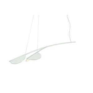 Flos Almendra Organic S2 Y Long Pendelleuchte / LED - L 157,74 cm / 2 drehbare Diffusoren -  - Weiß