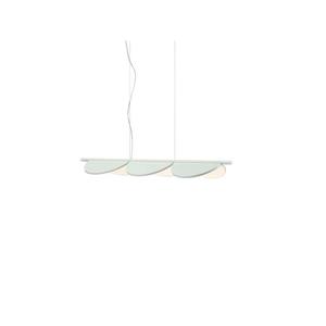 Flos Almendra Linear S3 Pendelleuchte / LED - L 128,6 cm / 3 drehbare Diffusoren -  - Weiß
