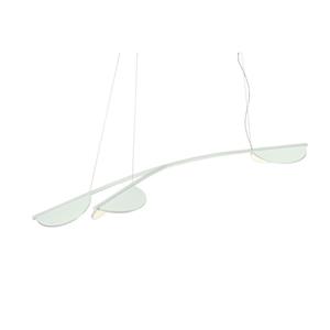 Flos Almendra Organic S3 Y Long Pendelleuchte / LED - L 186,23 cm / 3 drehbare Diffusoren -  - Weiß