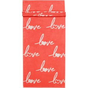 Cawö Strandtuch Campus LOVE LOVE LOVE 835 - 70x180 cm - Farbe: watermelon - 20