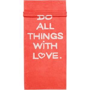 Cawö Strandtuch Campus DO ALL THINGS WITH LOVE 840 - 70x180 cm - Farbe: watermelon - 20