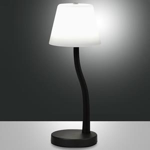 Fabas Luce LED Tischleuchte Ibla in Schwarz und Weiß 9W 750lm
