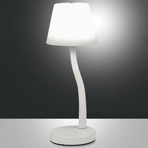Fabas Luce LED Tischleuchte Ibla in Weiß 9W 750lm