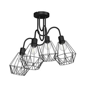 Luminex Plafondlamp Jin, zwart, 4-lamps