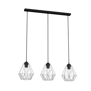 Luminex Hanglamp Jin, zwart/chroom, 3-lamps, lineair