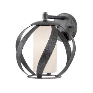 Quintiesse Wandlamp Blacksmith, zwart/wit, 1-lamp