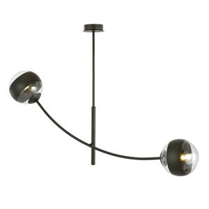 EMIBIG LIGHTING Plafondlamp Hunter, zwart/helder, 2-lamps