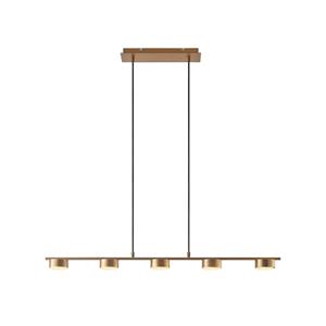 LINDBY Kaylou LED-Pendellampe, 5-fl., bronze