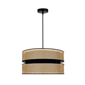 Euluna Hängeleuchte Duo, Rattan, Ø 40 cm, beige/schwarz