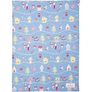 Greengate Laura, Augusta & Leise Laura christmas Geschirrtuch dusty blue 70 x 50 cm (blau)