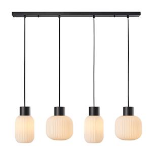 Lucande Lomeris hanglamp, 4-lamps, wit