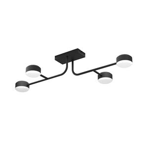 EGLO LED plafondlamp Clavellina, zwart, 4-lamps