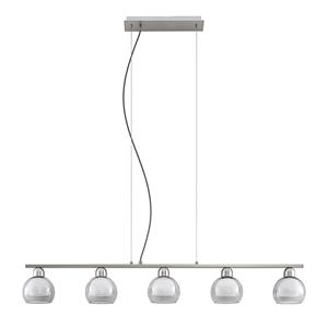 Lucande Kaiya hanglamp, glas, 5-lamps