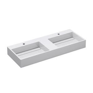 Doporro Waschbecken » Design Waschbecken Colossum12 in weiß aus Gussmarmor als Aufsatzwaschbecken und Hängewaschbecken geeignet«