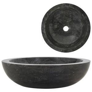 Möbelando Waschbecken »296892«, aus Marmor in Schwarz. Abmessungen (D) 40 cm