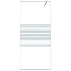 VIDAXL Duschwanne »Duschwand für Begehbare Dusche Weiß 90x195 cm ESG-Klarglas«