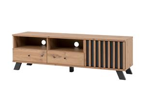 CaliCosy TV-meubel 1 deur, 2 laden en 2 vakken in eikenhouten decor L138 cm - LUBLIN