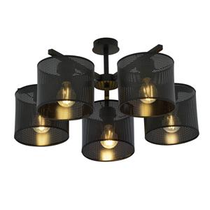 EMIBIG LIGHTING Plafondlamp Jordan, zwart, 5-lamps