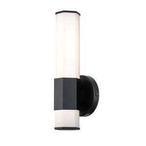 Quintiesse LED badkamer wandlamp Facet Single, 3000 K, zwart