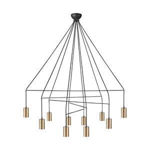Nowodvorski Lighting Hanglamp Imbria, 10-lamps, lengte 126cm messing