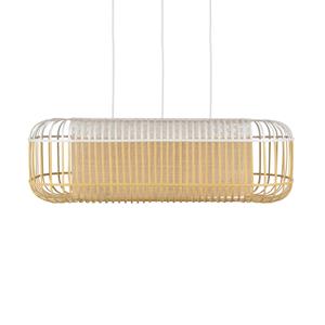 Forestier Bamboo ovaal L hanglamp wit/natuur