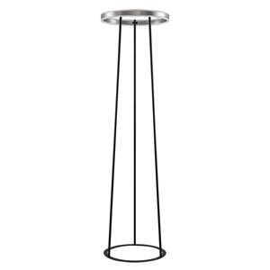 Lucande Seppe LED vloerlamp, Ø 50 cm, nikkel